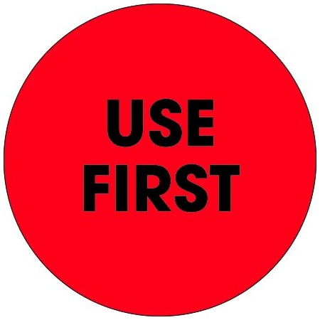 Bsc Preferred 2'' Circle - ''Use First'' Fluorescent Red Labels BUY00019850
